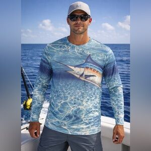 Spicy Tuna Coastal Outfitter Men’s Long Sleeve Fishing Shirt